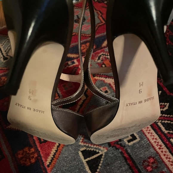 [9] MICHAEL KORS Scarlet Gunmetal Metallic Leather Ankle Strap Pointed Pumps - Picture 7 of 7